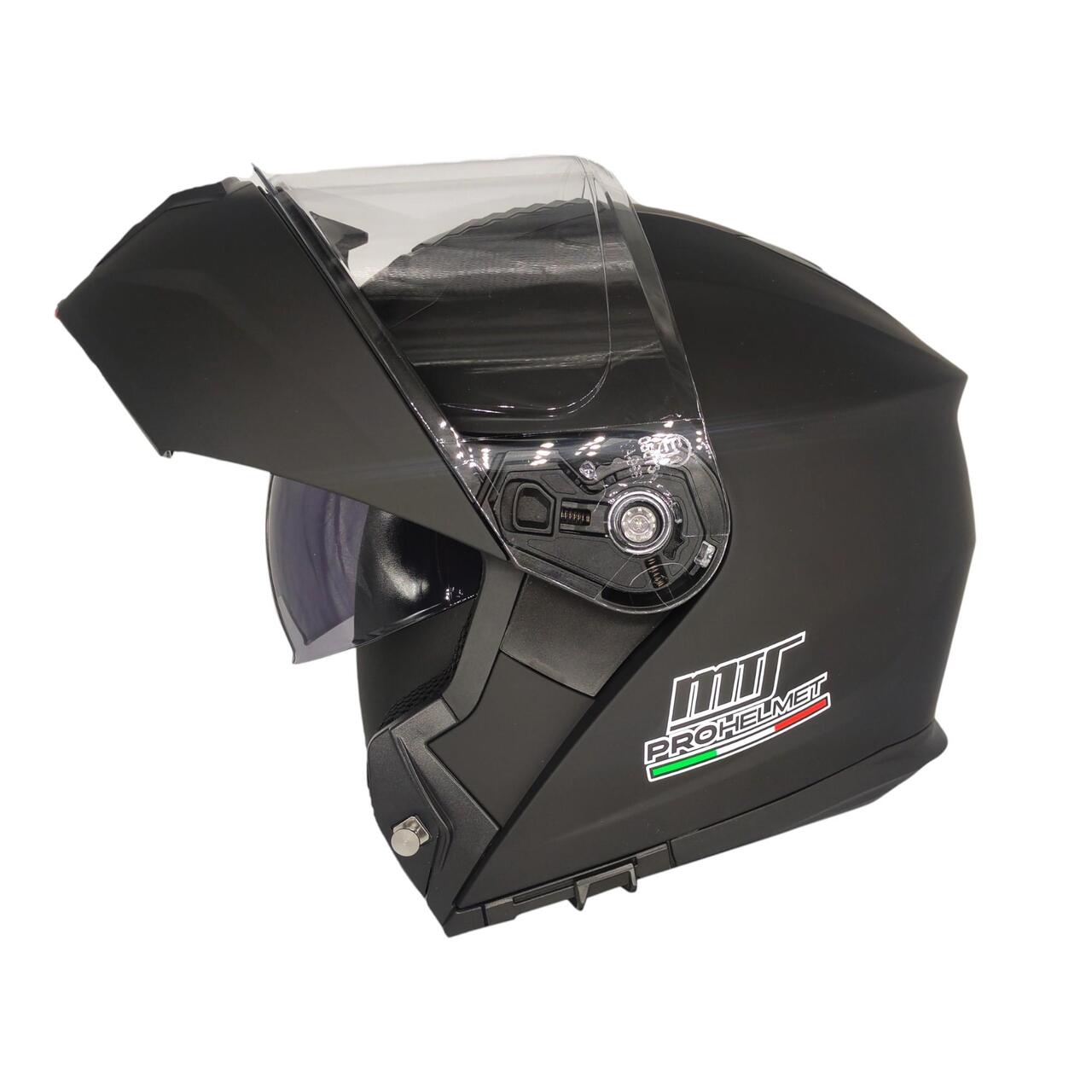 MTS 966 KASK MAT SİYAH ÇENE AÇILIR