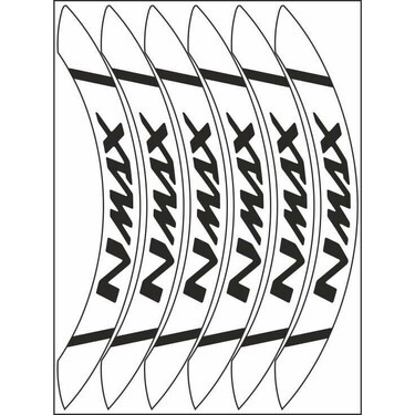 BEYAZ GENİŞ YAMAHA NMAX UYUMLU 1 SET JANT ŞERİDİ