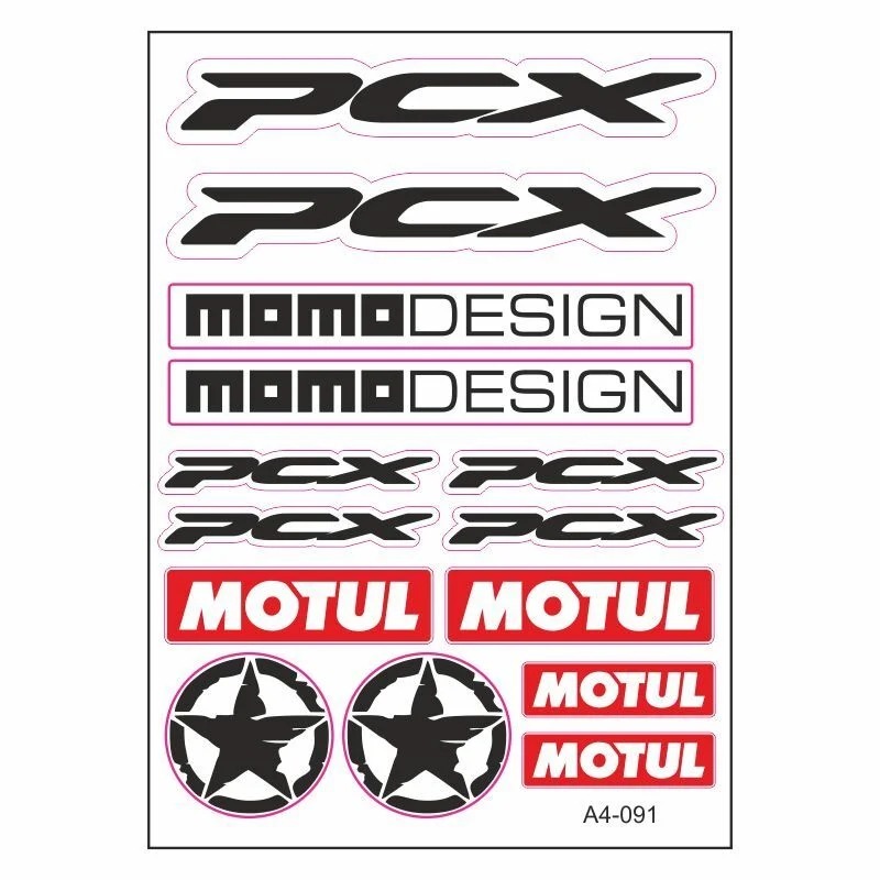 PCX A4 STİCKER 091 TEK PAKET ÇOKLU STİCKER