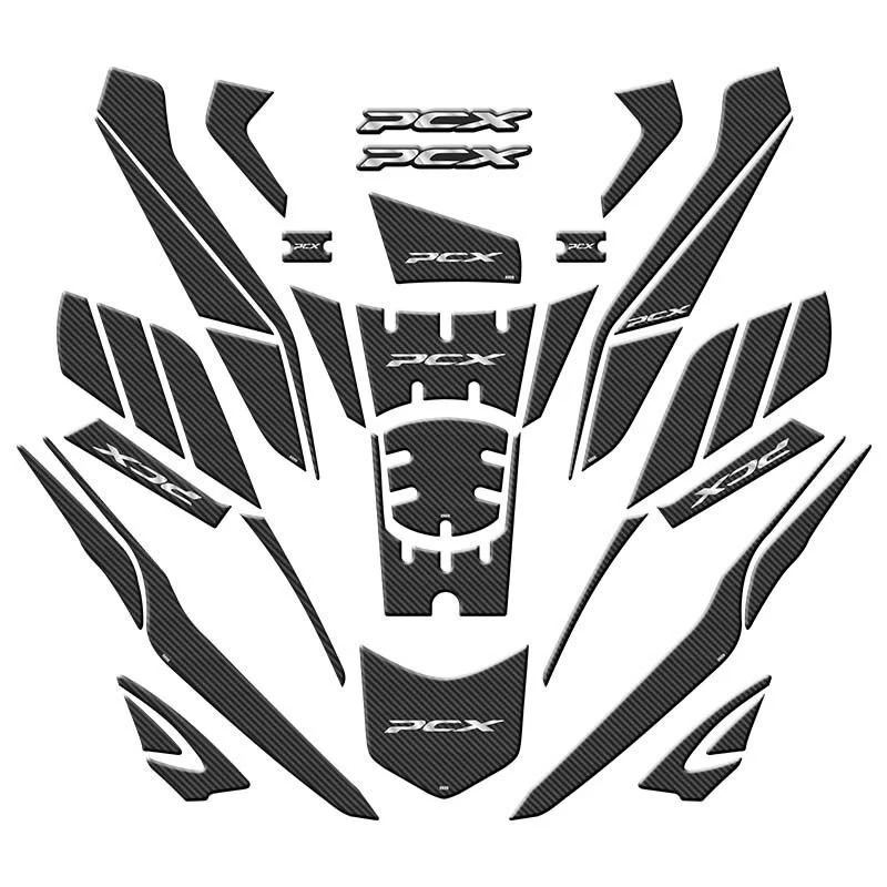 HONDA PCX 2025 TANK PAD SİYAH 36 PARÇA SET